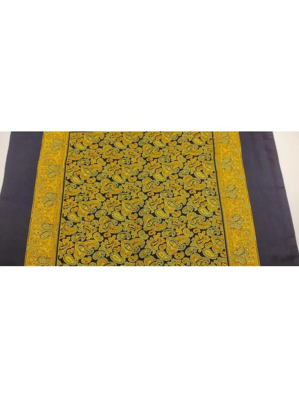 30s Silk Handkerchief Art Nouveau Paisley Hand Printed Almost Antique ENGLAND